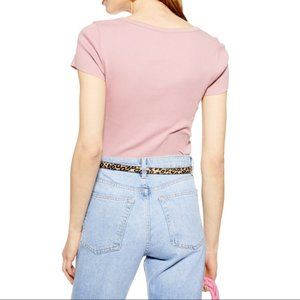 NWOT Topshop Notch Neck Crop Top
